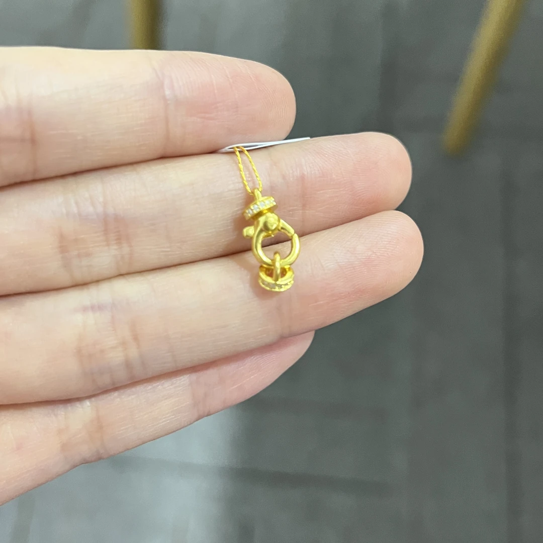 跑环扣头配件 足金999