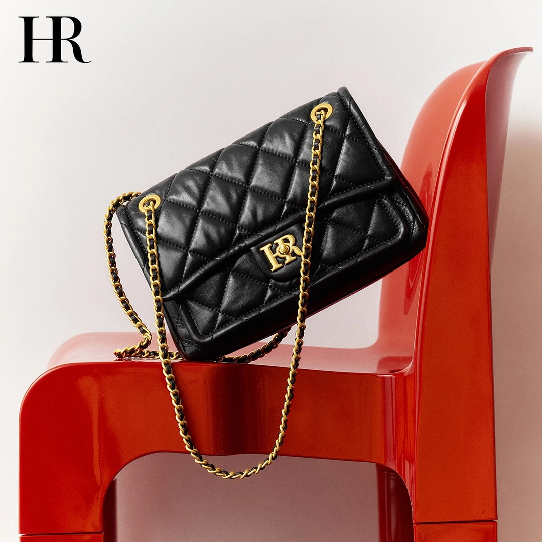 【圣诞礼物】HR赫莲娜2025新款女包水晶油蜡流光风单肩斜挎送女友