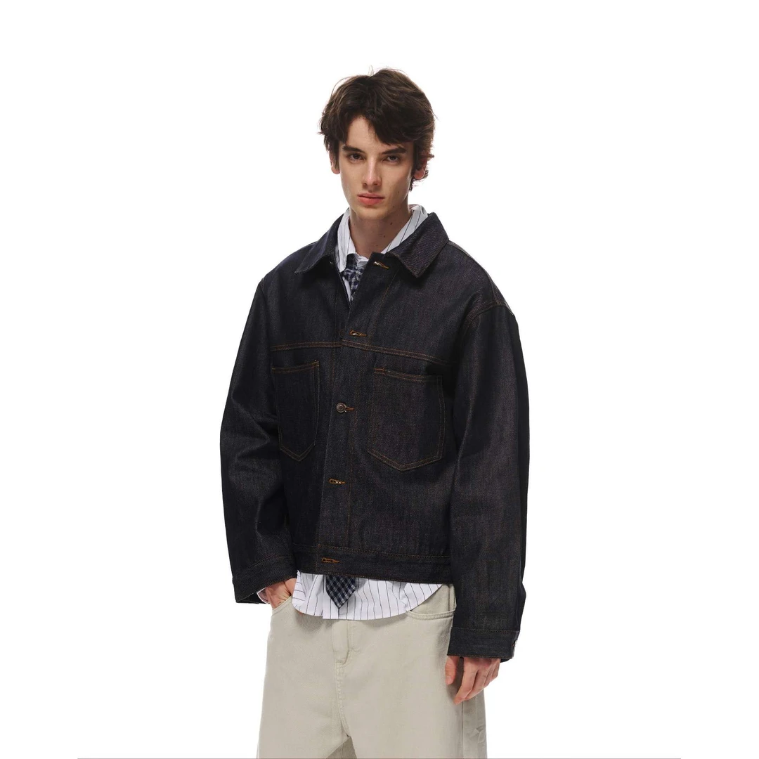 范哲萨原牛牛仔外套男女宽松休闲百搭外套夹克潮流覆古