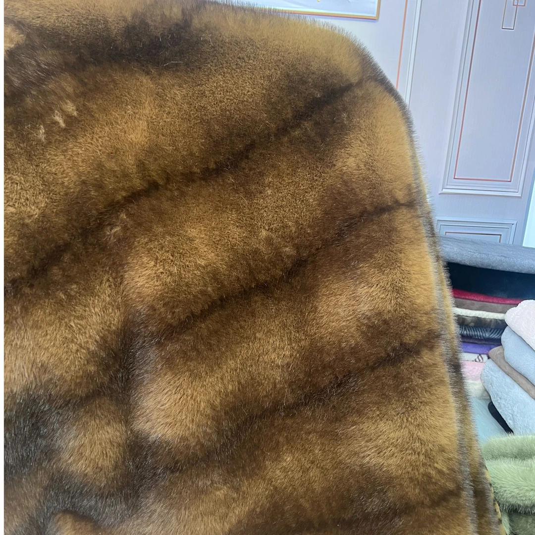 咖十字  羊毛仿水貂狐狸毛兔毛手工diy面料