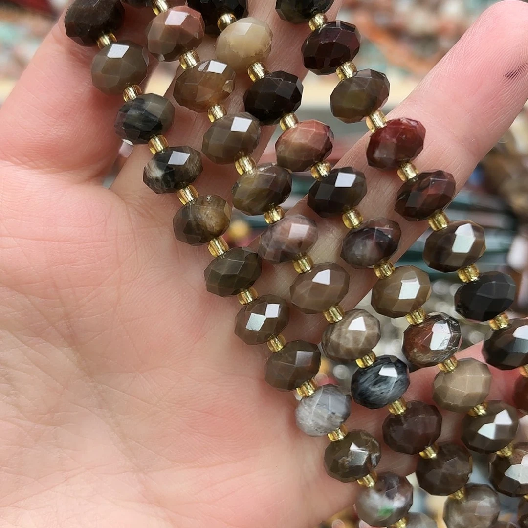 玛瑙/玉髓未镶嵌珠宝半成品卡十木化石算切一条