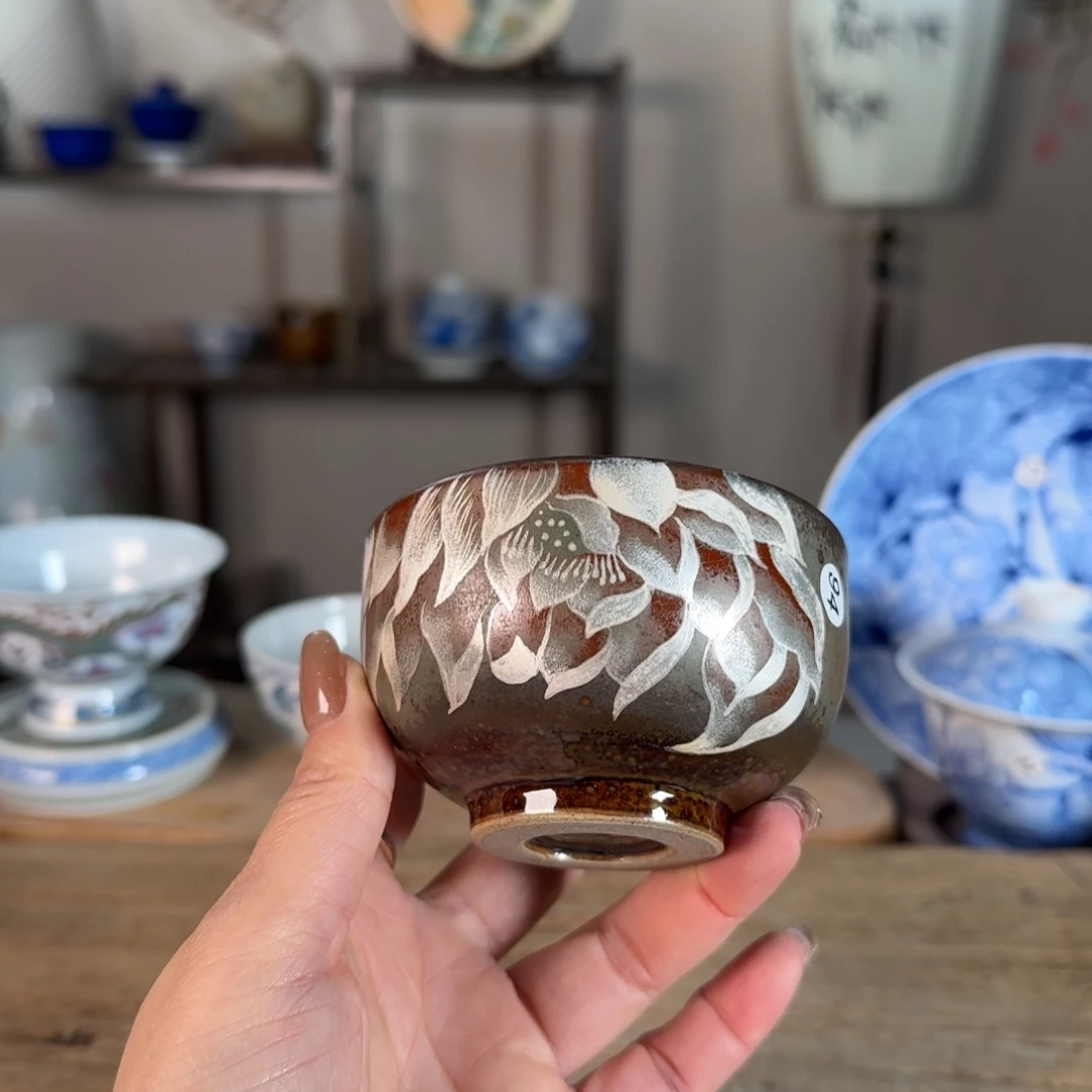 杯景德镇陶瓷柴烧多人