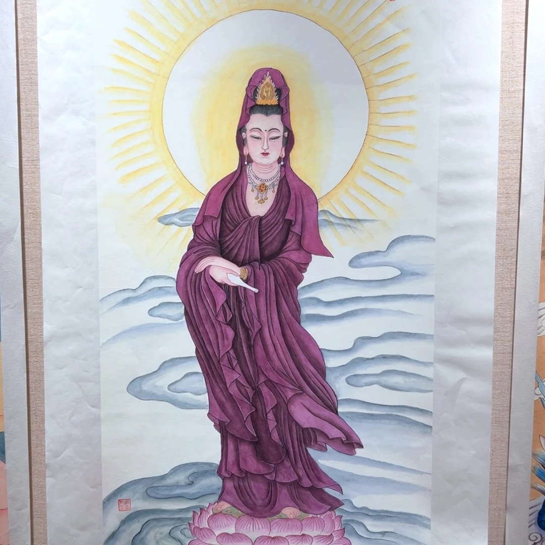 蛮***生国画李老师紫衣观音
