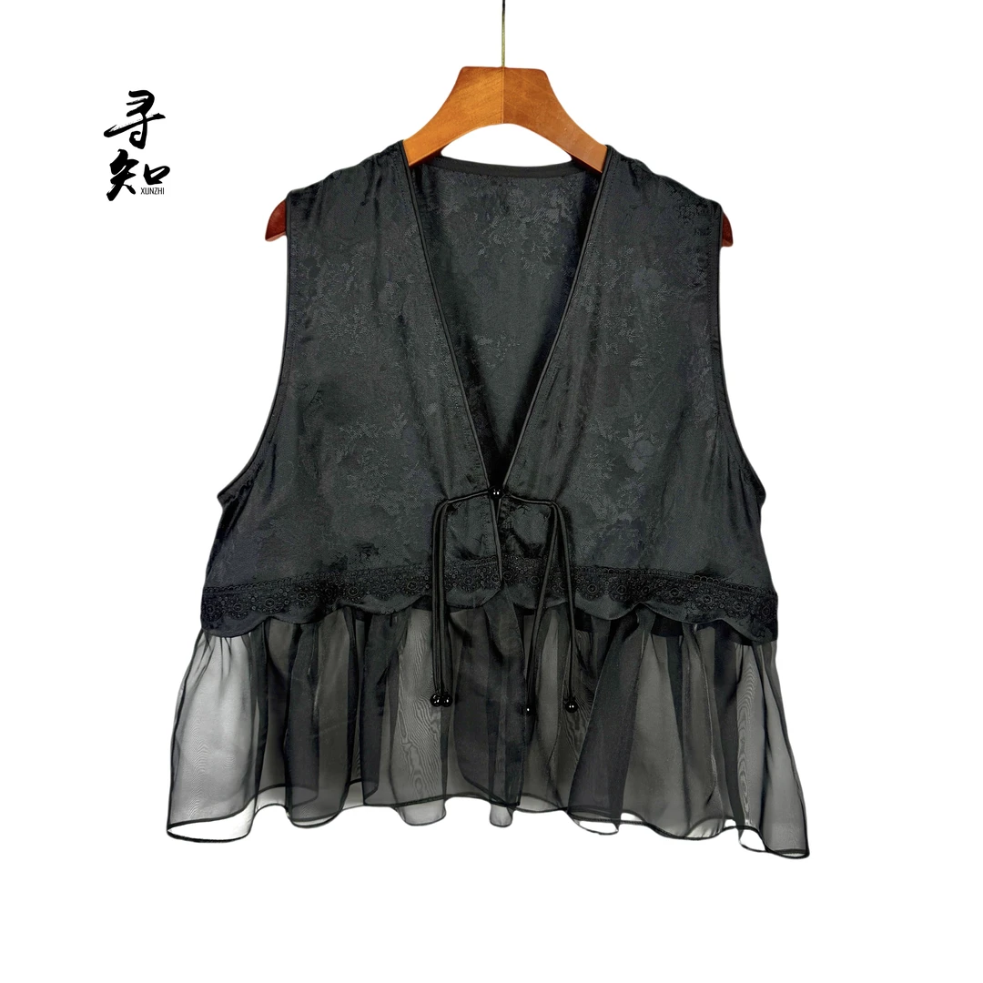 寻知·朱总原创设计XZM086F墨縠垂烟马夹