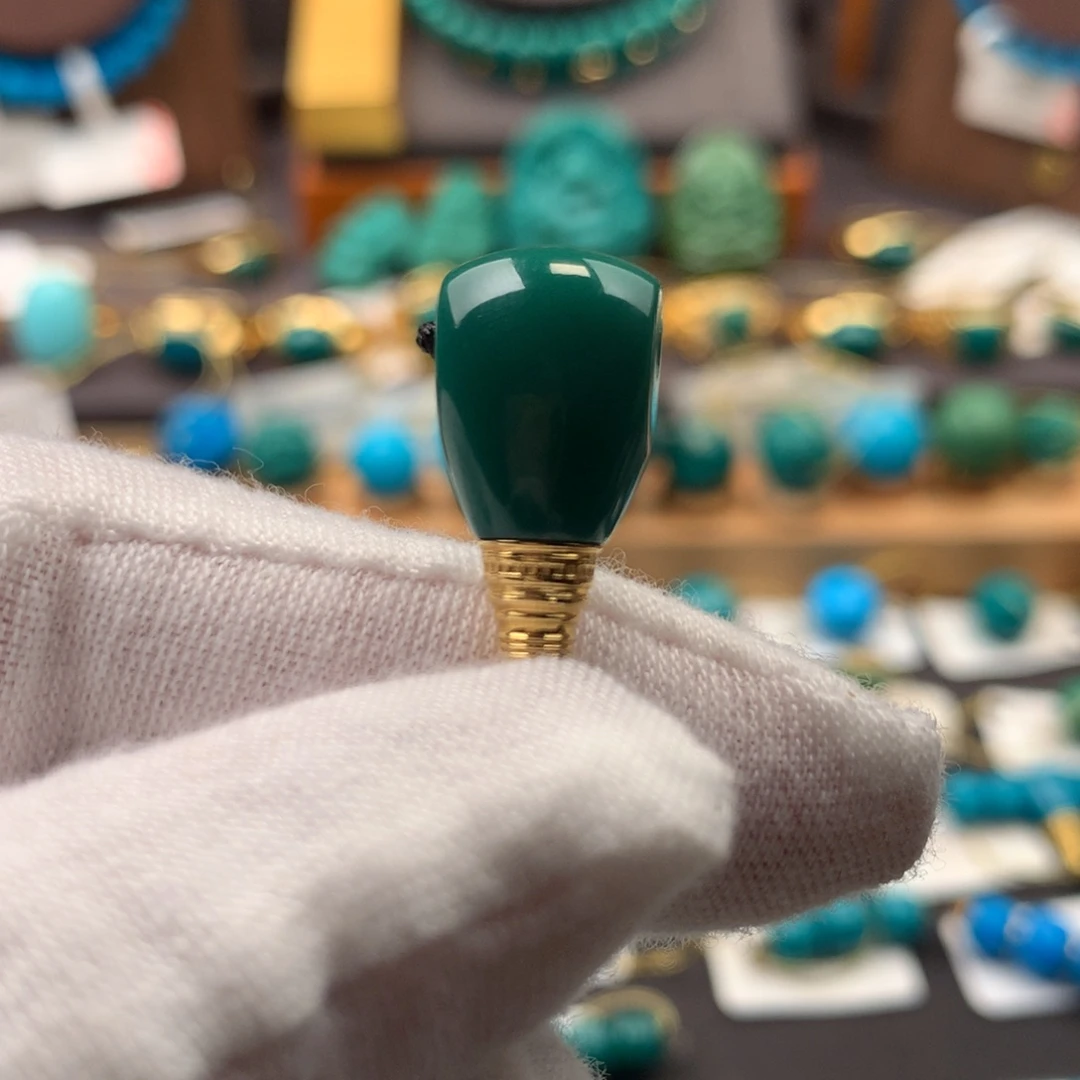 绿松石18K金镶嵌发饰