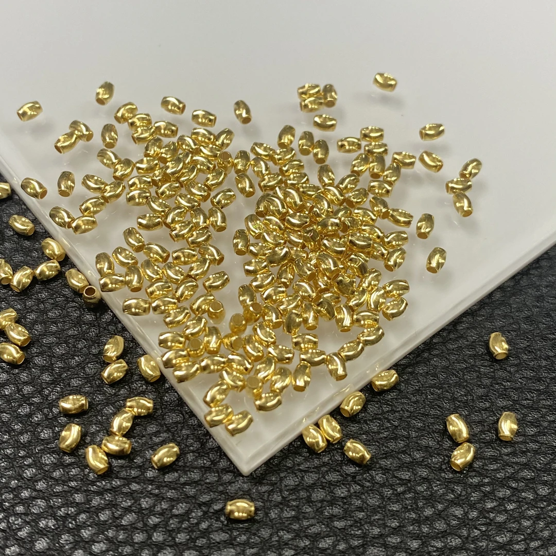 「戴琴珠宝」YZ3950-18K金2mm左右猫眼桶珠珠单珠配件-JDD-发其一