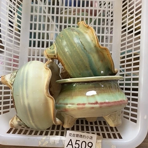 紫砂花盆509微瑕品口径7厘米左右