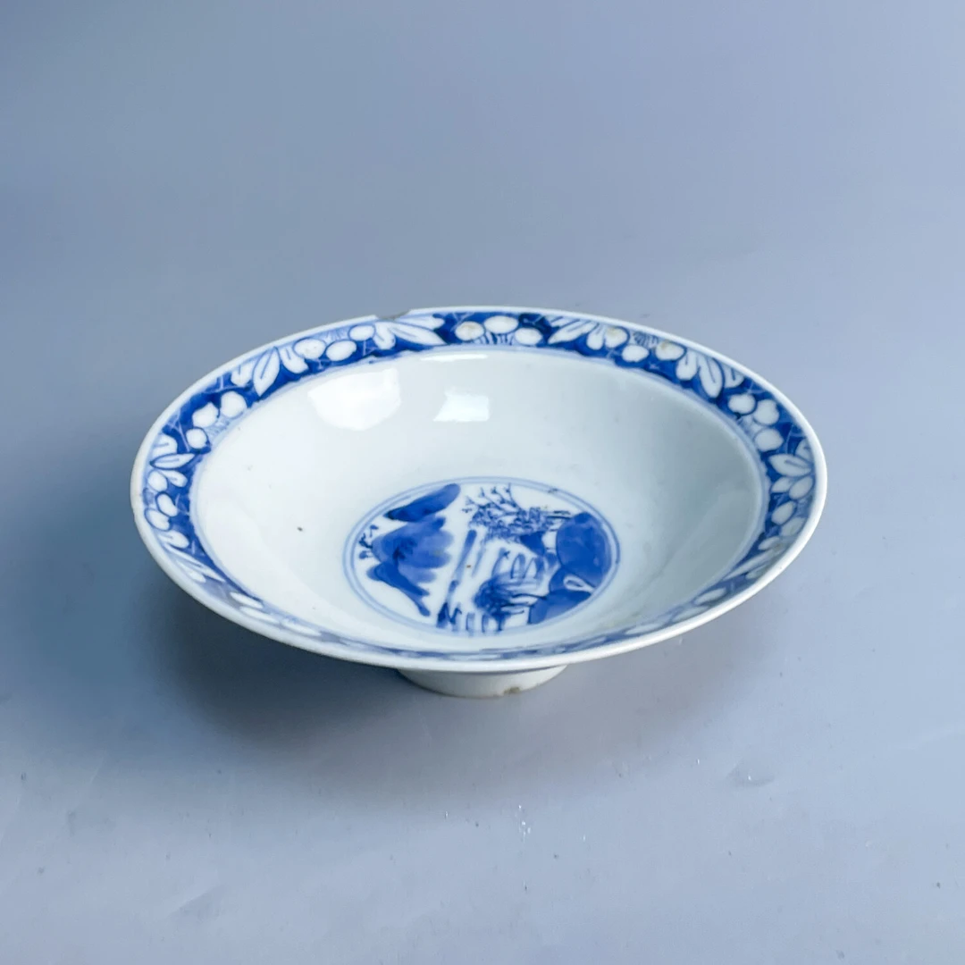 M25GV013618 - 晚清民国  青花三星福禄寿高足盘4