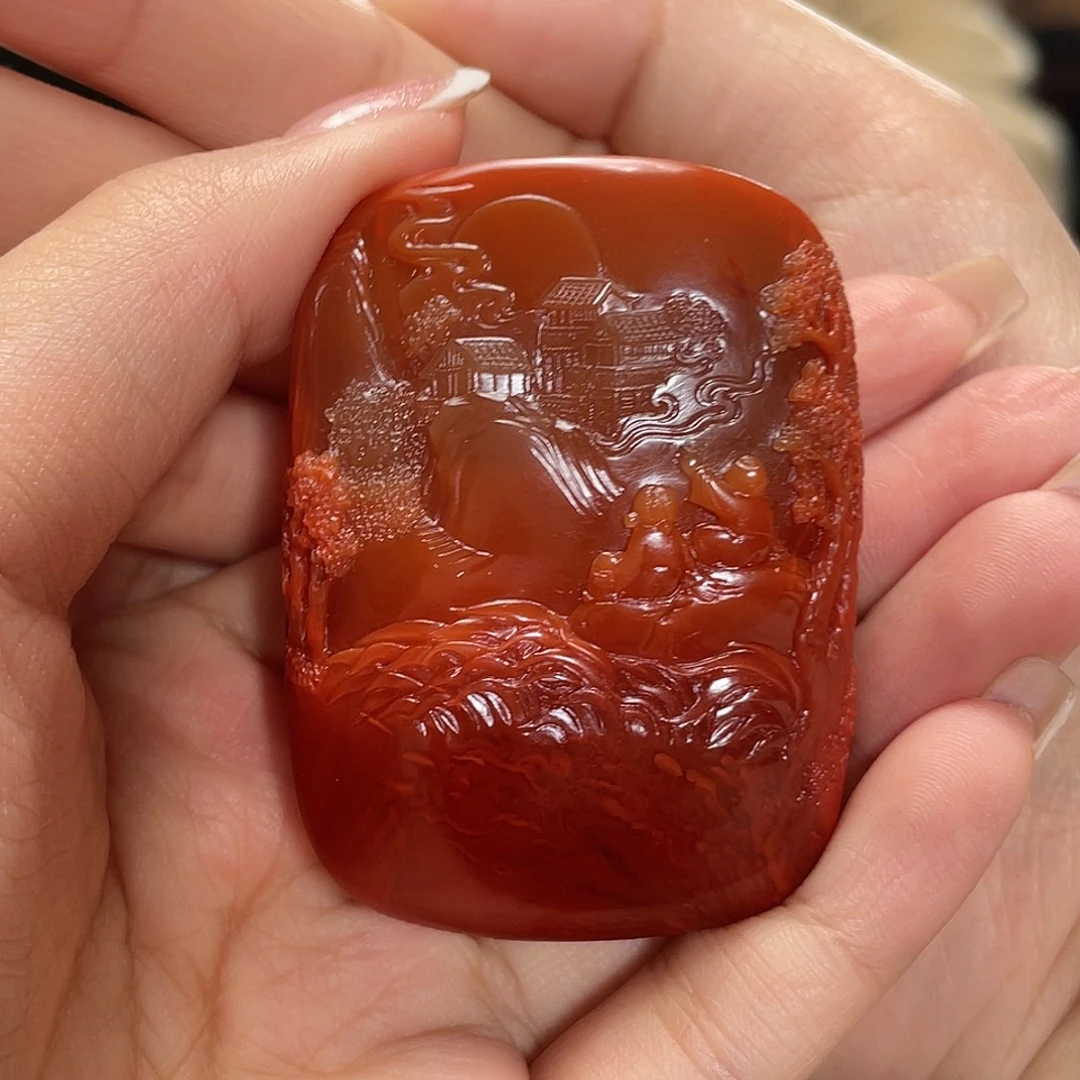 奔***马玛瑙/玉髓未镶嵌玛瑙