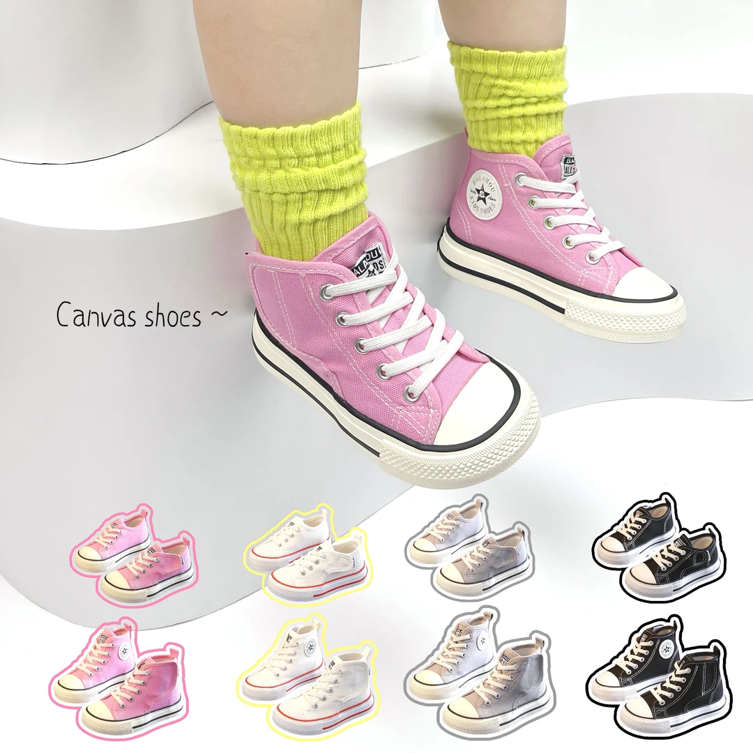 ZML新配色！幼儿园韩版大头儿童经典帆布鞋魔术贴男女童休闲鞋