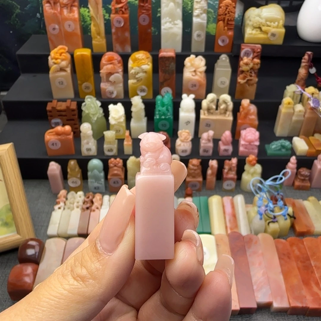 狗***片印石寿山石小猪印章