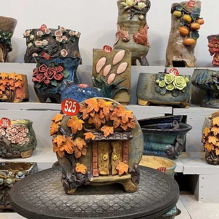 退****微瑕525 号陶然花器手工花盆