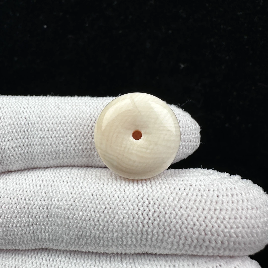 S2754天然猛犸牙扣子18x7mm支持鉴定 假一罚四