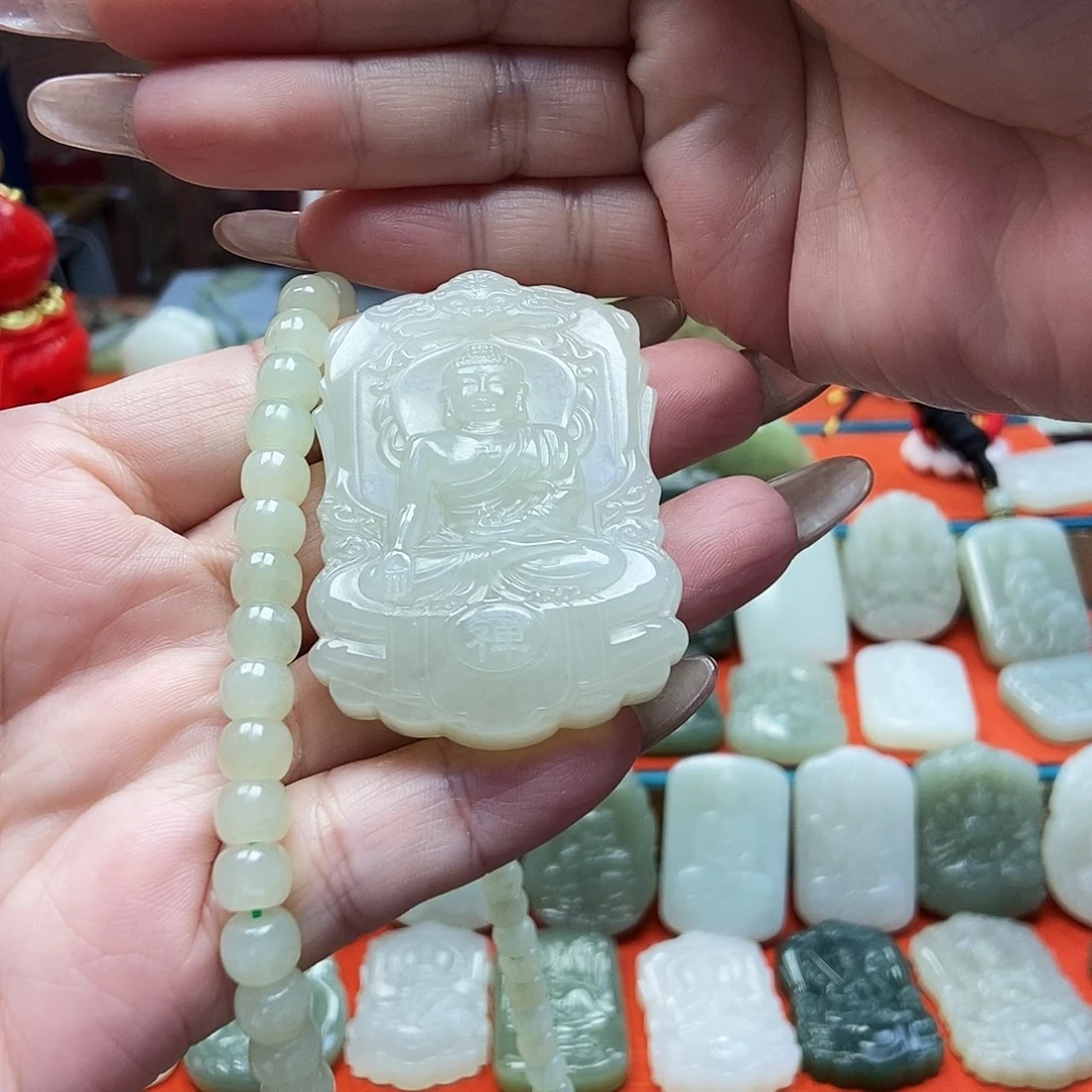 颈饰未镶嵌和田玉不***念