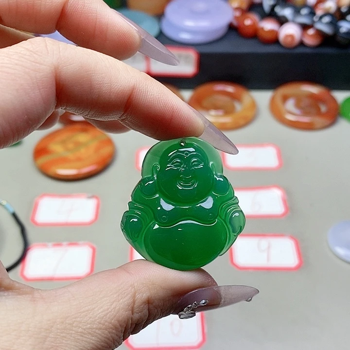 玛瑙/玉髓吊坠(不含链)未镶嵌小**~