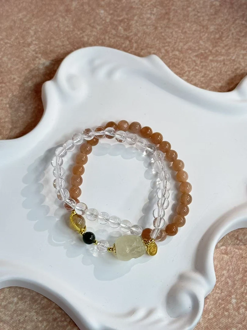 9549 白水晶多宝双圈手串