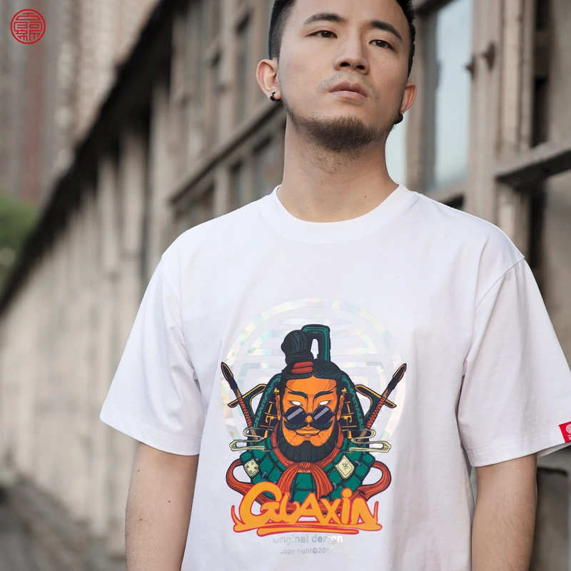 【古阿新国潮】中国风夏季宽松兵马俑高清印花通用休闲日常薄款T恤