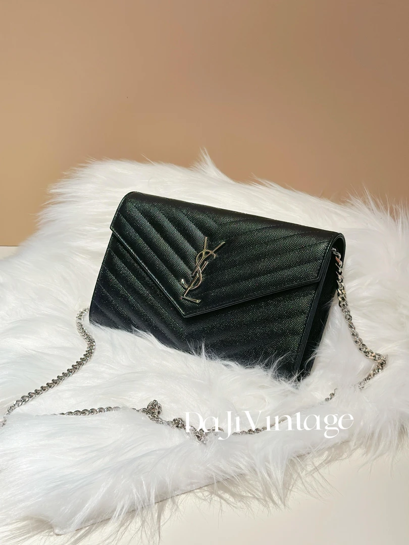 99新 YSL/圣罗兰 大吉中古/YSL圣罗兰银扣信封包