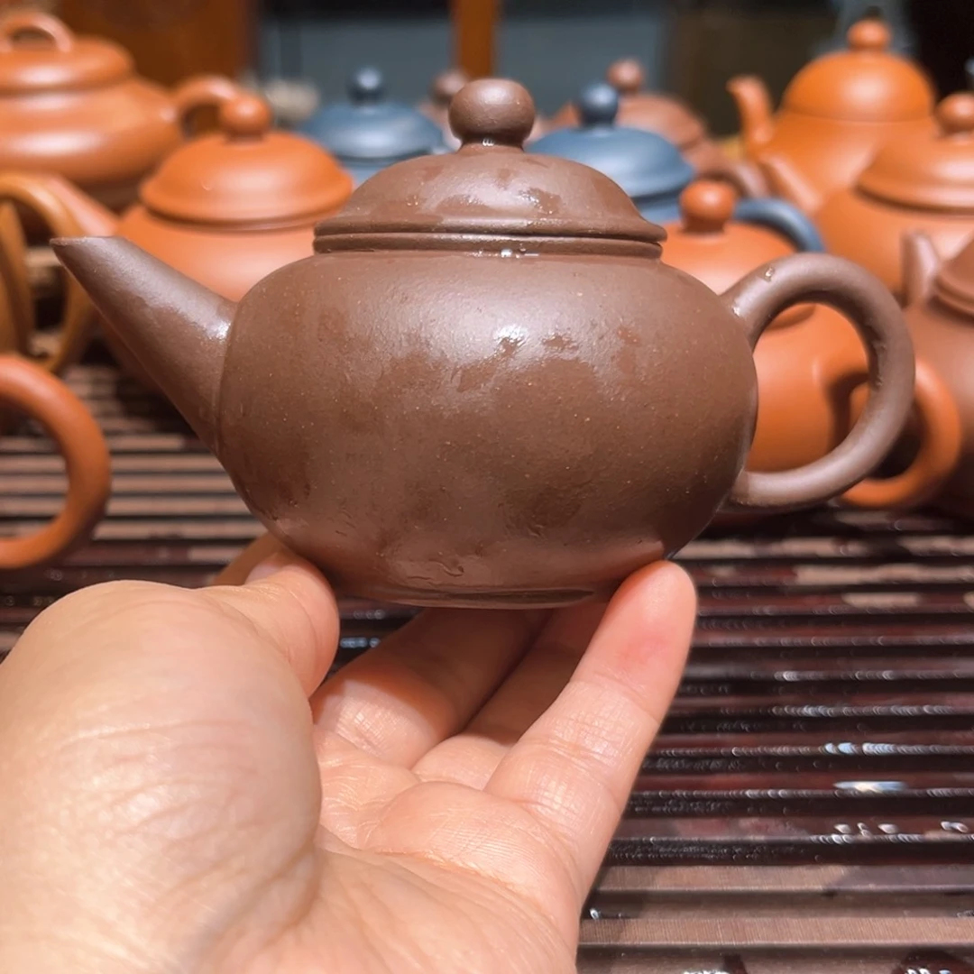 茶壶紫砂紫砂壶九十年代紫泥水平125c c