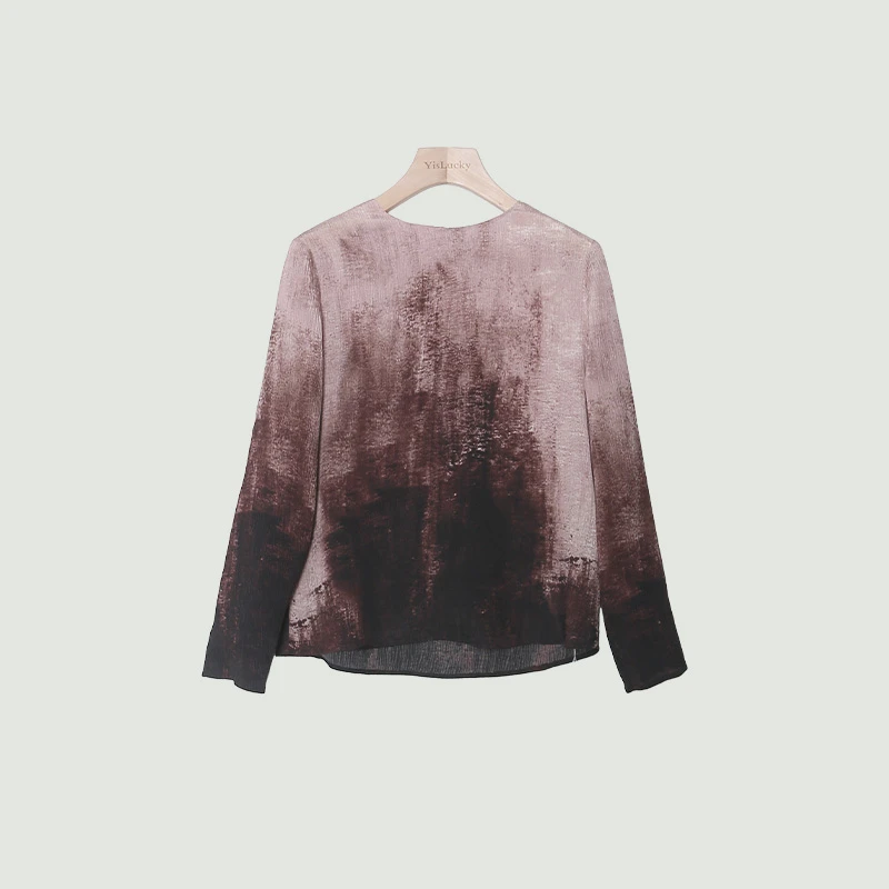 乐绉】18姆米桑蚕丝抗皱褶皱肌理感衬衫SG9117