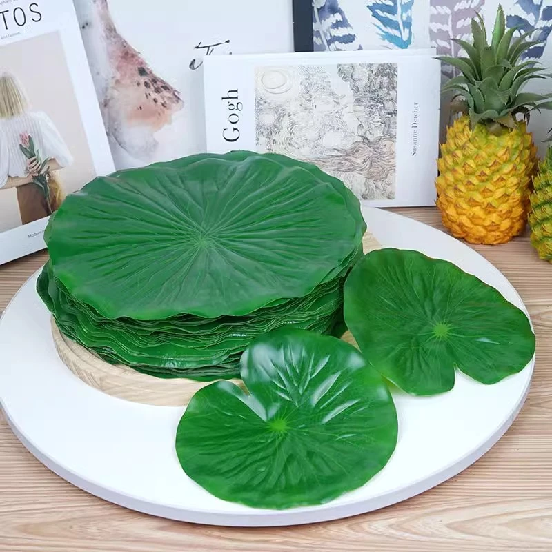 仿真荷叶假绿叶子摆盘烧烤店水果店户外熟食垫盘餐厅专用盘饰