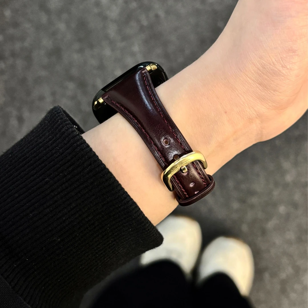 【冬日可可】iserisewatch适用于apple watchs11小蛮腰复古高级表带