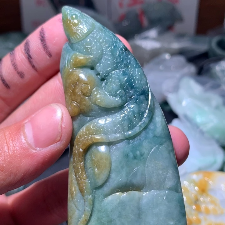 翡翠未镶嵌颈饰保真天然a货翡翠