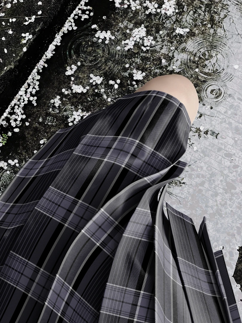 【阴雨季】木樱原创正版JK暗黑紫半身裙日系学院风格裙百褶裙铜扣jk