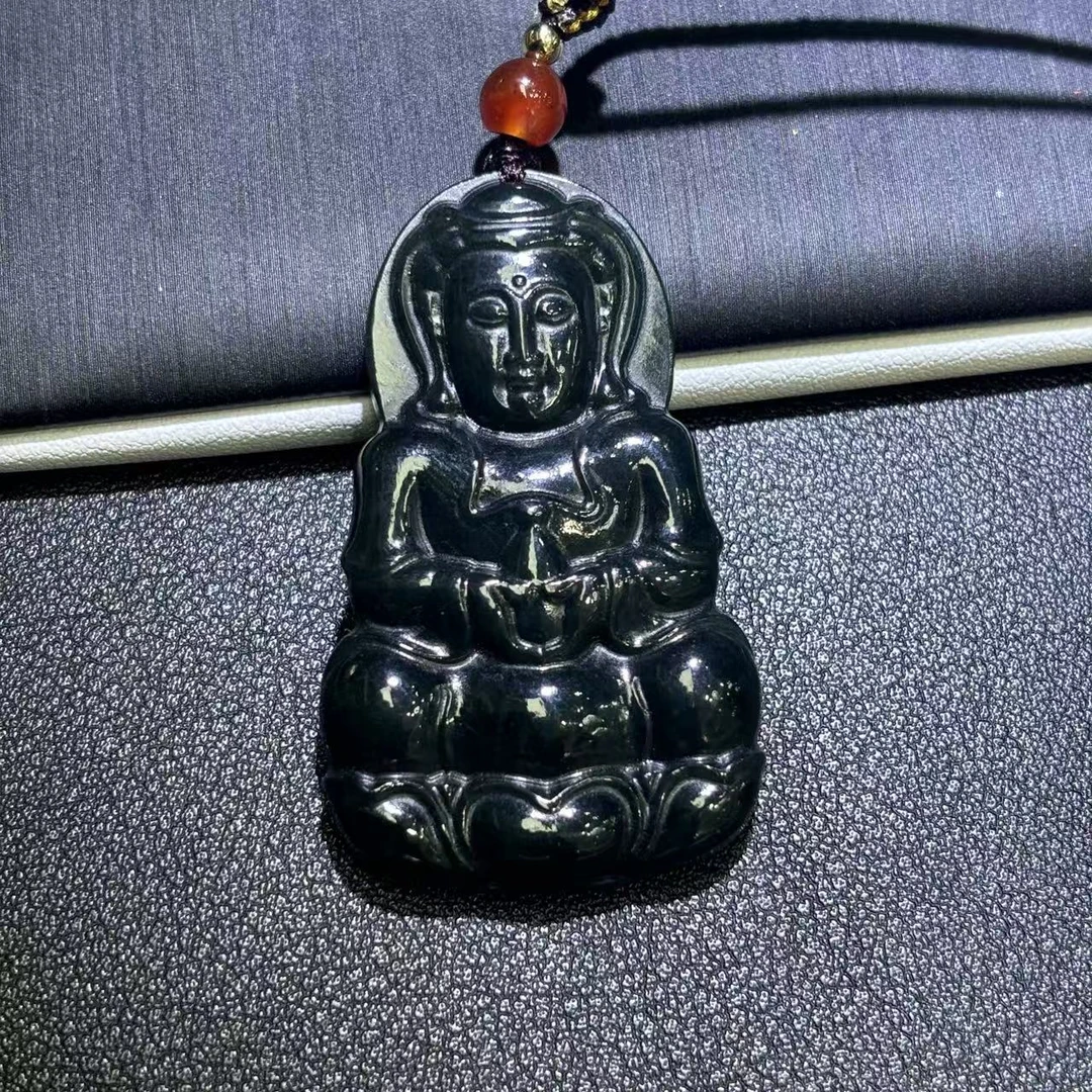 面面来财珠宝H4671-和田玉青玉观音-配绳