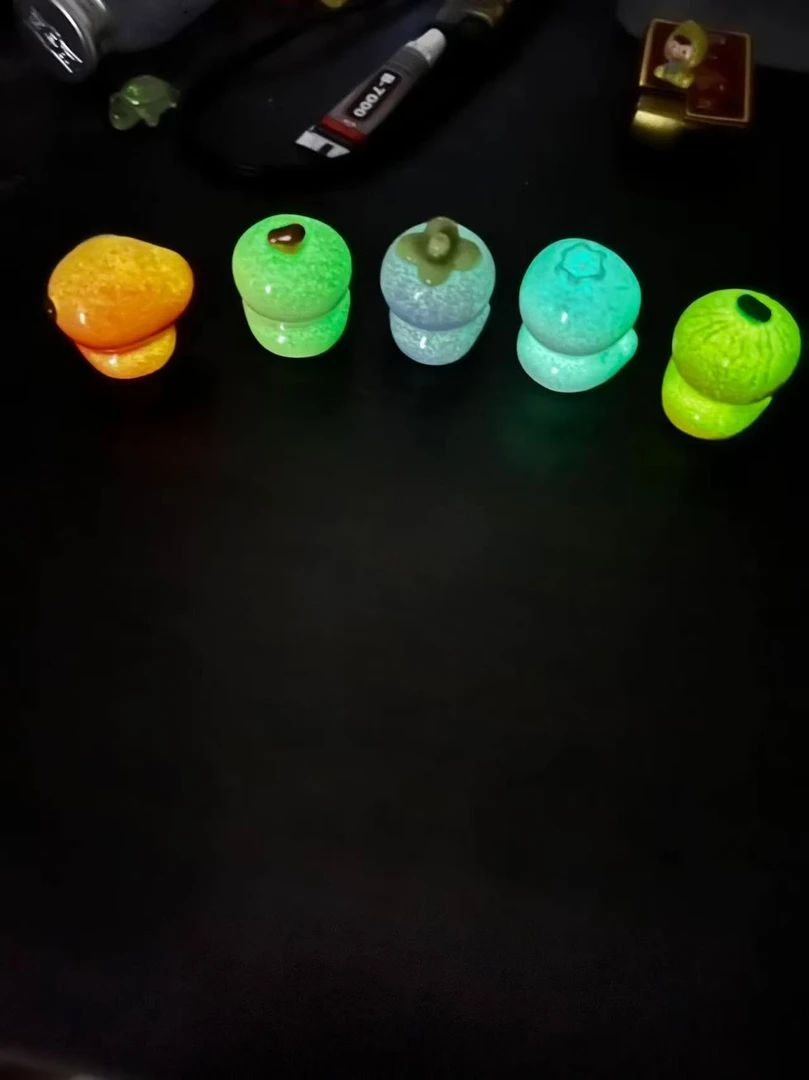 [直播拆】新配色亮面夜光水果崽崽树脂DIY挂件摆件