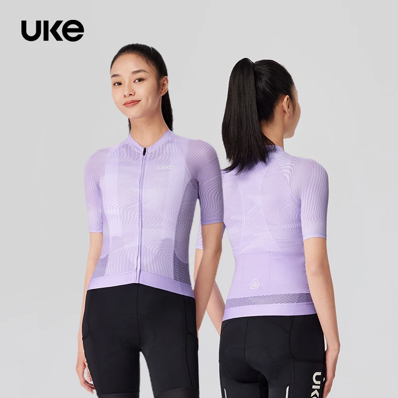 UKE女士设计印花款长袖骑行服紧身透气速干时尚轻薄 意大利合集