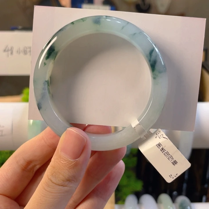 ****苦未镶嵌手镯翡翠缅甸翡翠