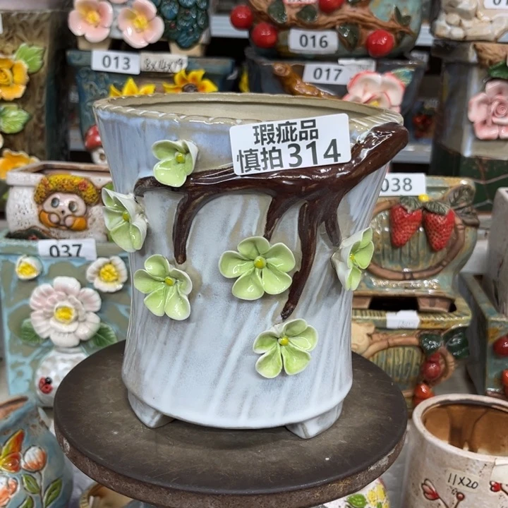 紫砂花盆粗陶材质多肉花盆314