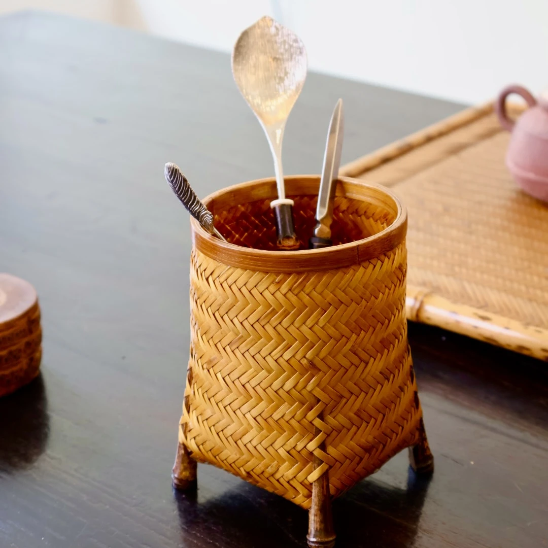 精编笔筒茶具筒茶道六君子茶具圆形茶道收纳茶具收纳