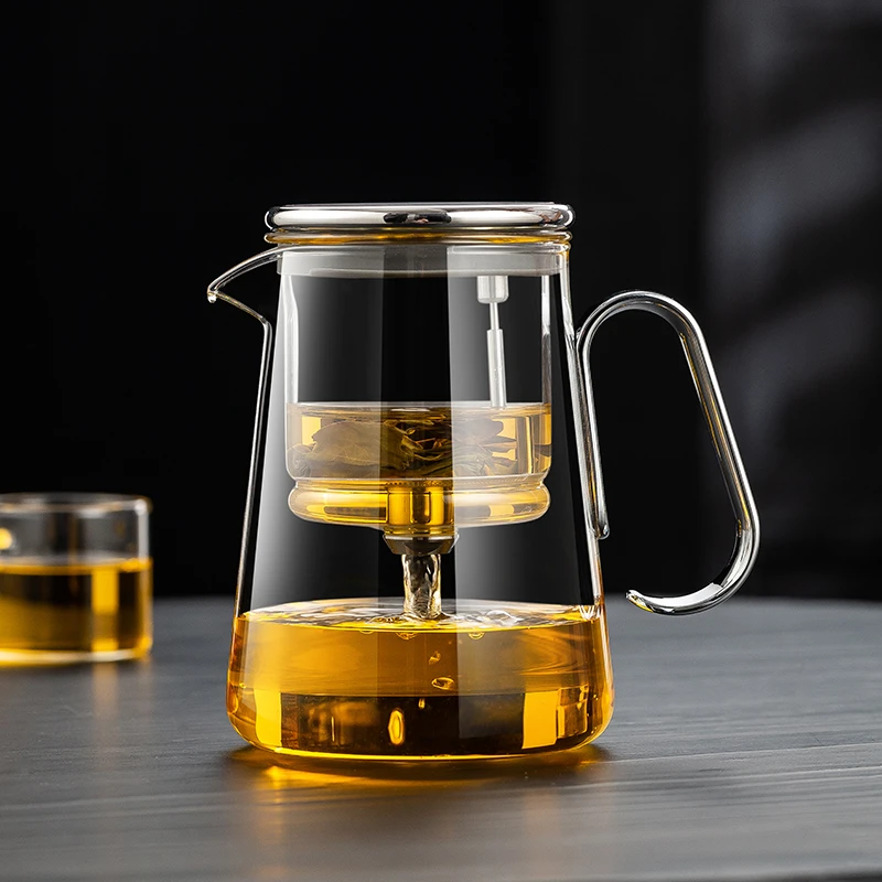 玻璃飘逸杯泡茶壶一键过滤冲茶器茶水分离泡茶杯办公室泡茶神器