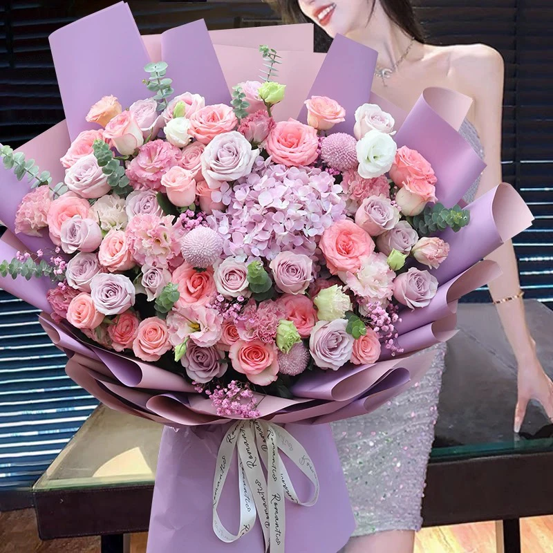 巨型超大花束绣球玫瑰花鲜花速递同城配送女友爱人生日礼物附近店