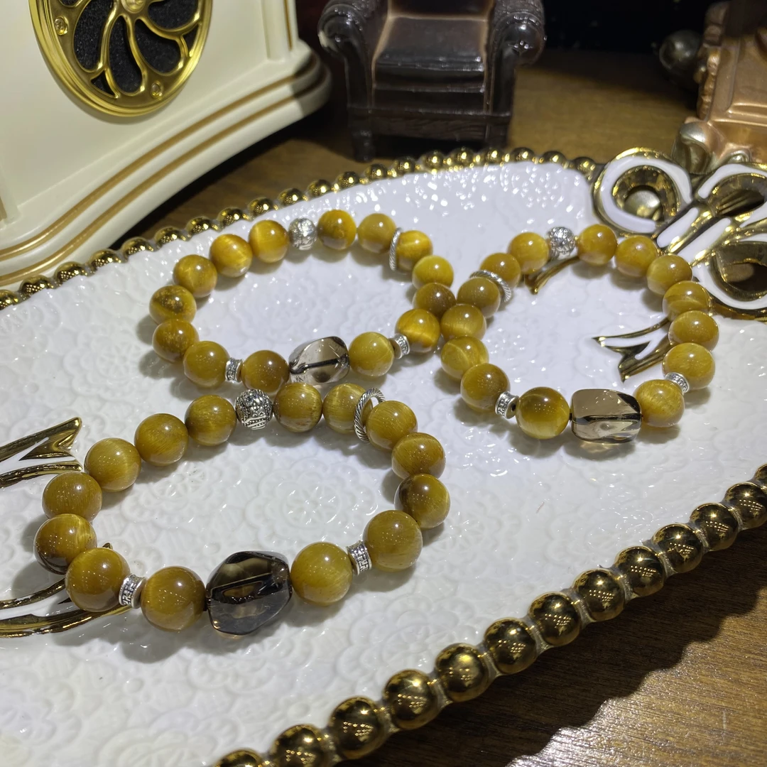 天然金虎眼石手串单圈设计款-多样性发其一V392