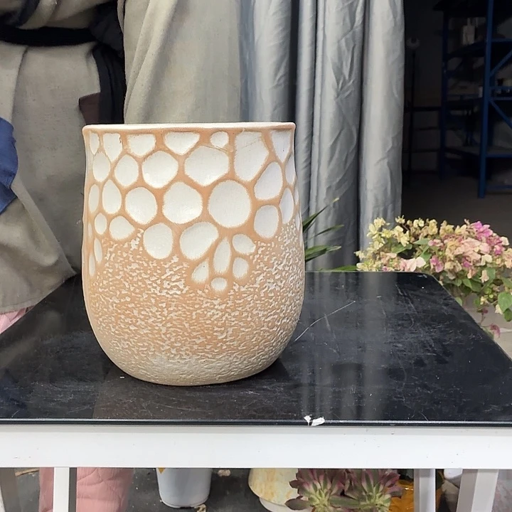 19×23 -粗陶花盆有孔-买买买