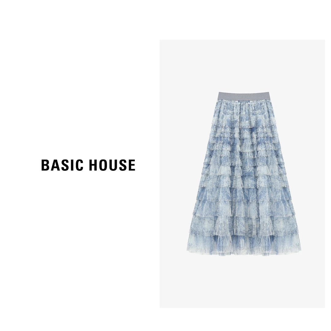 Basic House/百家好时尚百搭休闲女士宽松半裙-B0625H5Q622