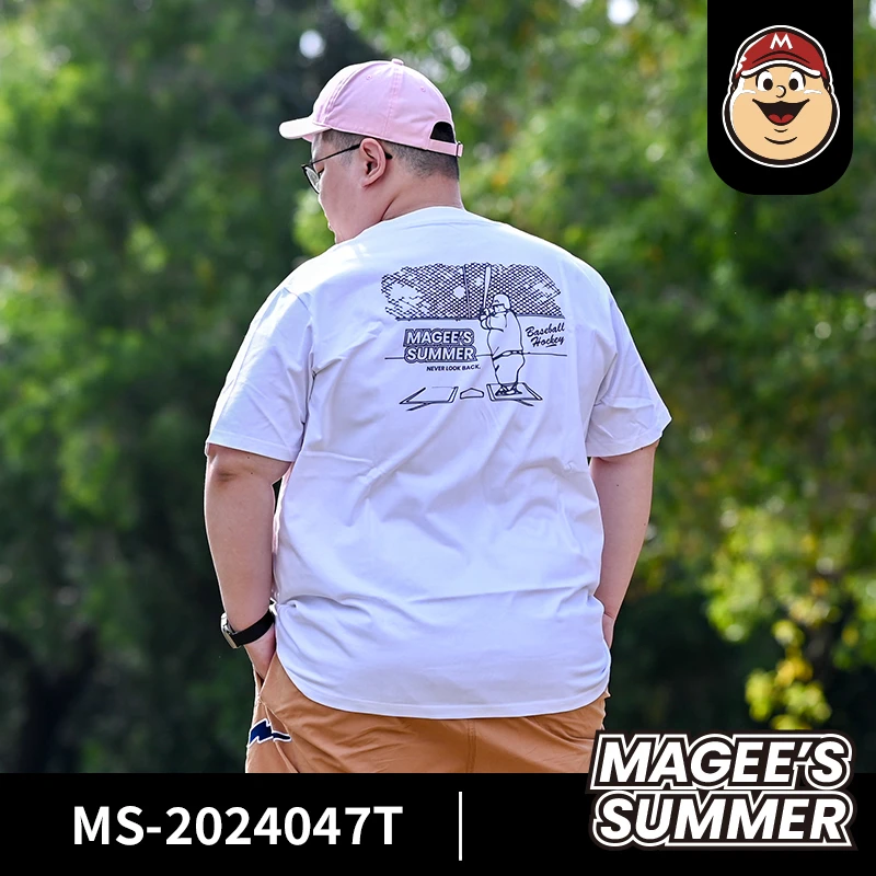 magee’s summer【麦基的夏天24047T】大码胖男美式纯棉T恤300斤宽松