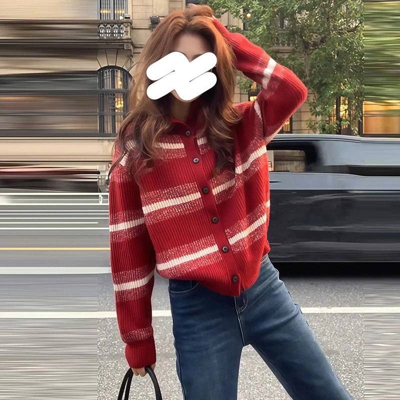 M873高级感秋冬时尚减龄针织衫新款百搭气质女装流行显瘦上衣