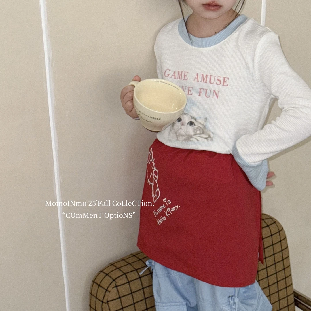 6202儿童小猫卡腰T恤