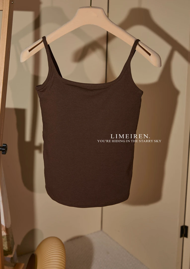 LIMERENCE  巨好穿带胸垫吊带背心可外穿纯欲休闲