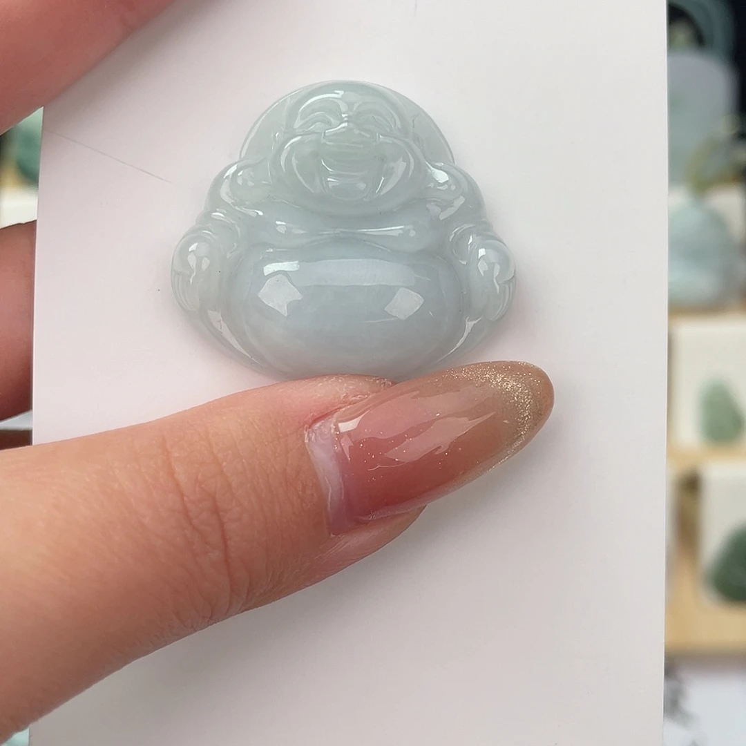 翡翠未镶嵌颈饰佛公