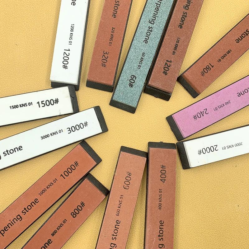 60-3000目白刚玉定角磨刀器配件磨刀石爆款油石金刚砂