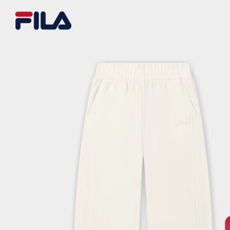 斐乐官方女士针织长裤新款时尚休闲阔腿裤-F11W448609F