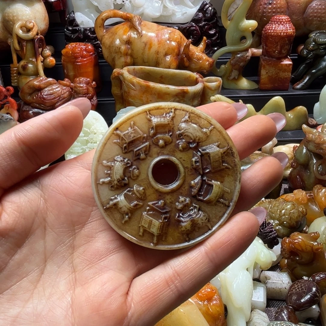 和田玉未镶嵌挂件