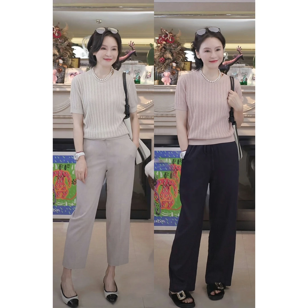 我是摩羯 C家针织衫 意大利进口亚麻天丝金线秋圆领上衣