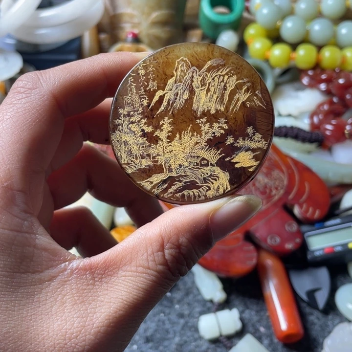 和田玉未镶嵌吊坠(不含链)