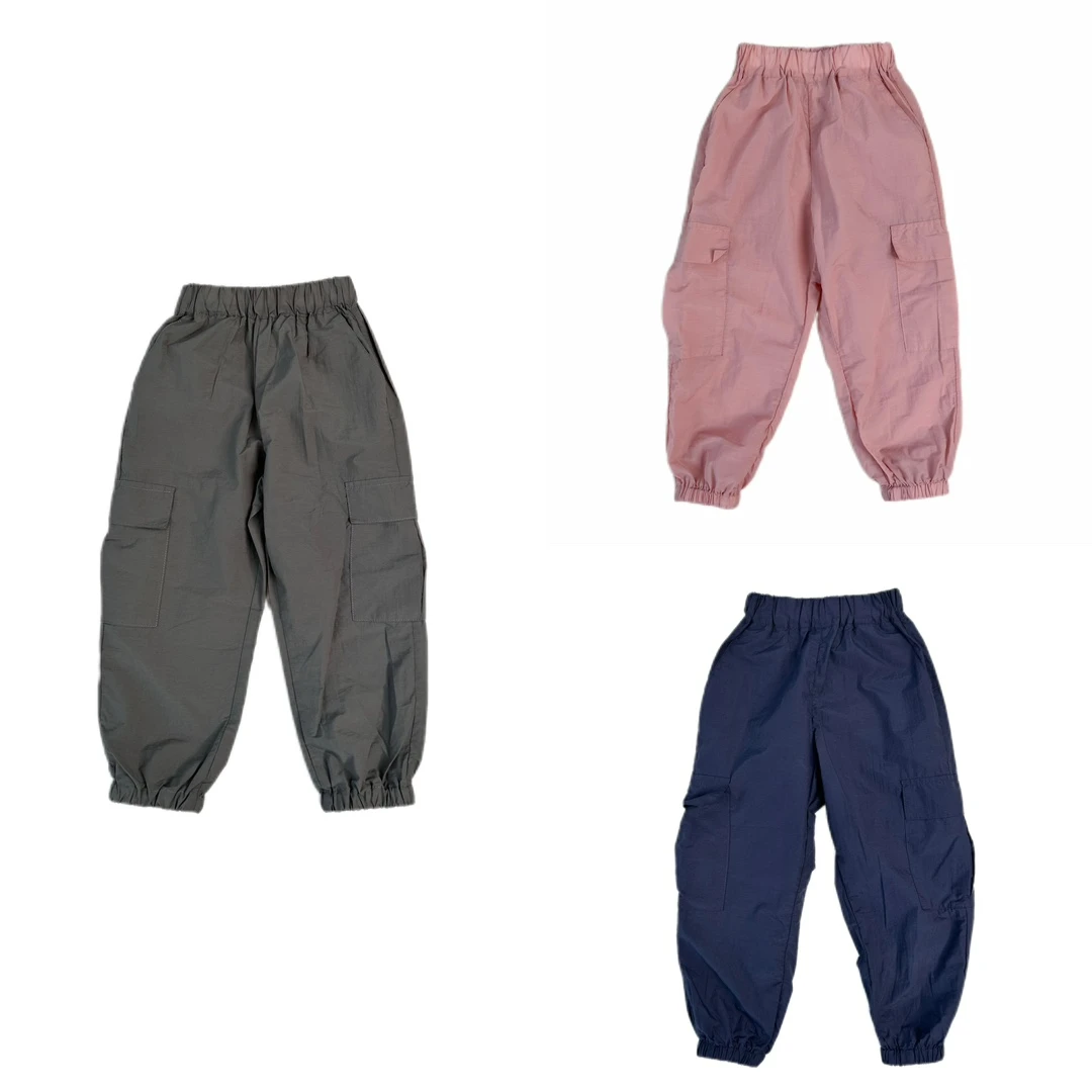 Mu2家夏季儿童超薄夏季休闲透气松紧腰速干长裤